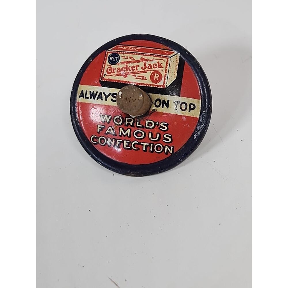 1930's Cracker Jack Always On Top World's Famous Confection Spinning Toy